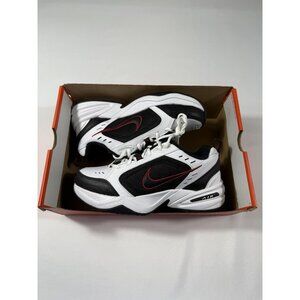 New Nike Air Monarch IV Shoes Mens White Black Red Size 7 Running 415445 101